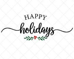 Happy holidays logo